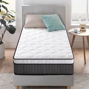Zinus Bed Mattress Conventional, schuim, wit, 90 x 190 cm