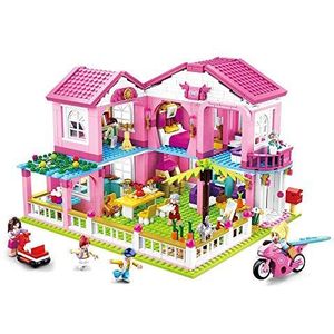 Sluban SL95591 Luxe villa (896 stuks) [M38-B0721] - bouwstenen - Girls Dream - met figuur - voor kinderen vanaf 4 jaar - meisjesdromen