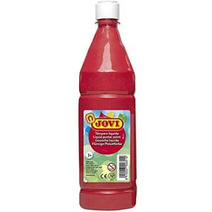 Jovi Gouache Vloeibaar, kleur rood, fles, 1 l (51107)