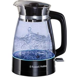 Russell Hobbs waterkoker van glas, 1,7 l, snel koken, blauwe binnenverlichting - 26080-70 glas