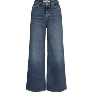 Jack & Jones DNM Noos JXTOKYO Wide HW R6129 Jean pour femme Coupe large, Bleu foncé denim, 27W / 34L