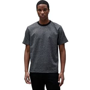 Koton T-shirt basique Mealy Crew Neck Strip Detailed à manches courtes pour homme, Gris mélangé (Grm), XXL