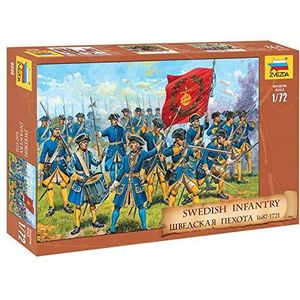 1:72 Zvezda 8048 Swedish Infantry 1687-1721 Plastic Modelbouwpakket