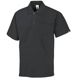 BP 1612-181-56-L Unisex poloshirt 1/2 mouw polokraag met knoopsluiting 70 cm stofmix 220 g/m² antraciet L