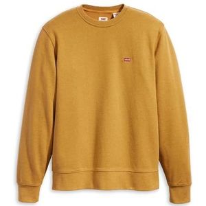 Levi's New Original Crew Sweatshirt voor heren, 1 stuk, Single Dye Spruce Yellow