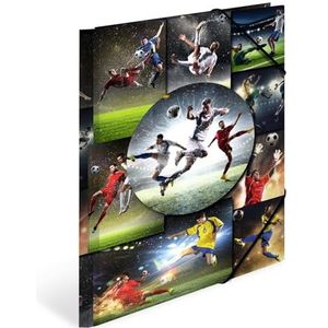 HERMA sport elastomap met voetbalmotief, A4, stevig karton, met bedrukte binnenkant, 1 stuk
