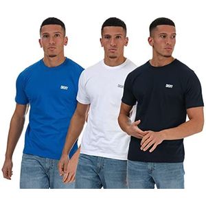 DKNY T-shirt voor heren, marineblauw/wit/blauw, maat M, Navy/Wit/Blauw