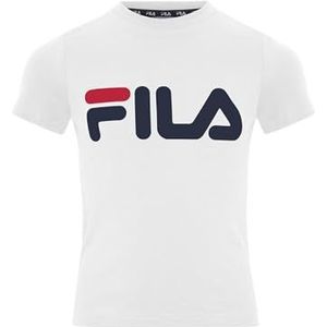 Fila Baia Mare Classic Logo T-shirt, uniseks, helder wit, 110-116, Helder Wit