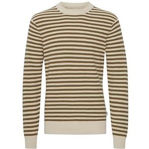 Casual Friday Cfkarl Striped Crew Neck Linen Mix Tricot Sweater Homme, 181022/Date, M