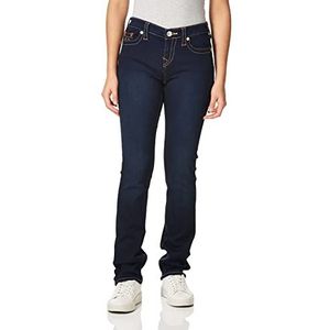 True Religion Billie Jeans voor dames, halfhoge taille, rechte pijpen, minimale slijtage, 33W, Minimale slijtage