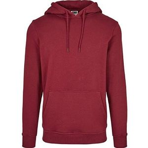 Urban Classics Heren capuchontrui van biologisch katoen Bio Basic - Hoodie voor heren in vele kleuren - maten S tot 5XL, Bordeaux