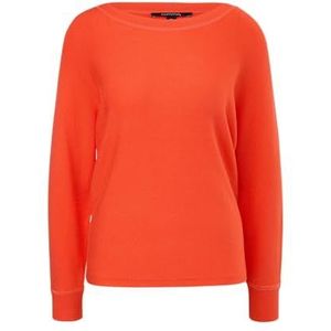 Comma Fijngebreide Trui Oranje