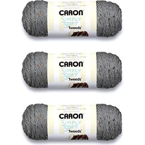 Caron Simply Soft Tweeds-garen, 3 x 141 g, acryl, 4 x medium (gekamd), 227 m, brei/haken