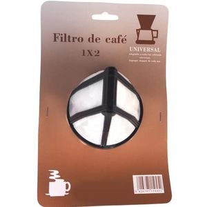 Sanfor Permanent filter voor traditionele Amerikaanse koffiezetapparaten, 1 x 2 stuks, universeel, duurzaam, herbruikbaar, nylon