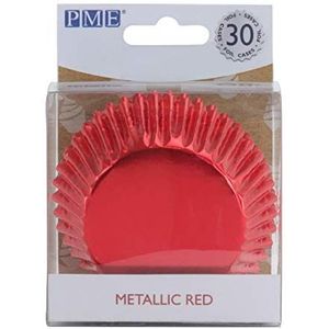 PME - Cupcakevormpjes - Metallic Rood - pk/30