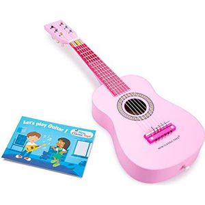 New Classic Toys Beginnersgitaar met muziekboek, roze, 345