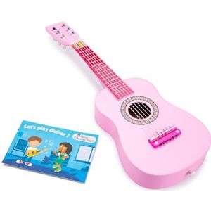 New Classic Toys Beginnersgitaar met muziekboek, roze, 345