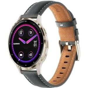 Chofit Compatibel met Garmin Venu 3S, reservearmband van zacht leer, 18 mm, voor Venu 3S/Venu 2S/Forerunner 265S 255S/Vivoactive 4S/Vivomove 3S, Kunstleer