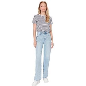 TRENDYOL Dames Jeans High Waist 90 lichtblauw, maat 42, Helleblau