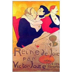ArtPlaza Toulouse-Lautrec Rene De Joie gordijn, hout, meerkleurig, 60 x 90 cm