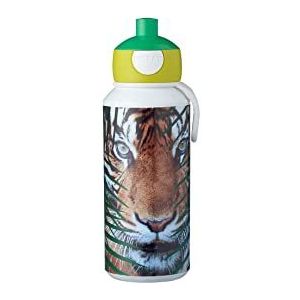 Mepal - Campus pop-up drinkfles - Waterdichte drinkfles voor school - Herbruikbare drinkfles voor kinderen - BPA-vrij en vaatwasmachinebestendig - 400 ml - Animal Planet Tiger