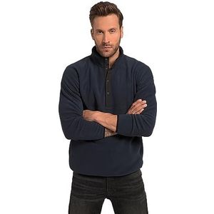 JP 1880 820488 - Vêtement pour homme - Grandes tailles - Grandes tailles - Taille L à 8XL - Polaire - Col montant - Boutonnière, Bleu marine, XL grande taille