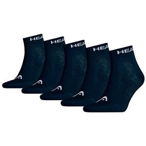HEAD 5 paar uniseks sokken, marineblauw, 43-46 EU, Navy Blauw