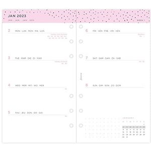 Filofax Personal Confetti weekkalender 2023, wit (23-68491)