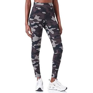 Urban Classics leggings dames hoge taille legging camo tech, broek classic, Donkere camouflage