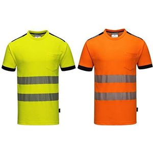 Portwest PW3 T181OBRXL T-shirt, hoge zichtbaarheid, maat XL, zwart / oranje
