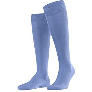 FALKE Tiago herensokken, katoen, zwart, wit, vele andere kleuren, versterkte sokken zonder patroon, ademend, lang, effen, zeer dun, blauw (Cornflower Blue 6554)