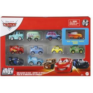 CARS Disney Pixar Cars mini-voertuigen, set met 10 kleine miniatuurauto's, willekeurig model, kinderspeelgoed, GKG08