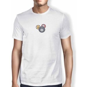 Green Fish Fdmtsi-104526 T-shirt voor heren, Wit, M