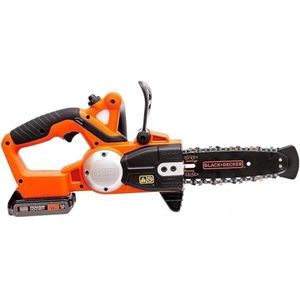 Black & Decker Li Ion Accu-kettingzaag 18V GKC1825L20 met Accu en Oplader, Ideaal voor Hout en Tuinwerkzaamheden, 25 cm Zwaardlengte, Zwart/Oranje