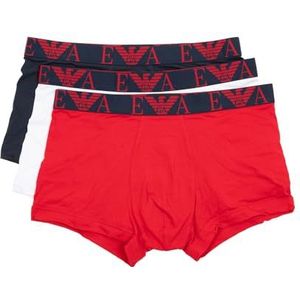 Emporio Armani Trunks Homme, Marin/Rouge Lac/Bian, S