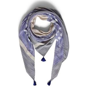 STREET ONE A572434 Foulard triangulaire imprimé pour femme, bleu roi, taille A, Bleu roi intense, A