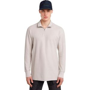 G-Star RAW Tweeter met halve ritssluiting - lange mouwen, wit (Whitebait D26452-d617-1603), XL, Wit (Whitebait D26452-d617-1603)