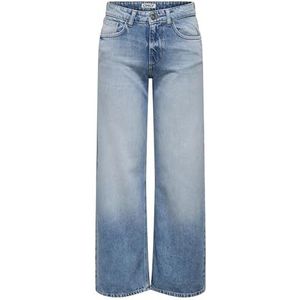 ONLY Onlhope Low Waist Wide Dnm Tai194 Noos Onlhope Tai194 Noos Damesbroek met lage taille Wide Dnm (1 stuk), Denim Light Medium Blue Denim