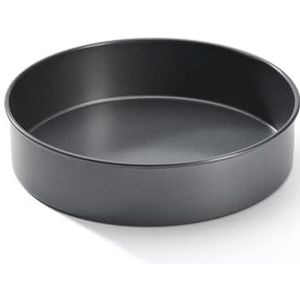 De Buyer - Ronde en rechte bakvorm van staal met antiaanbaklaag - Diameter 20 cm, hoogte 5 cm, zwart