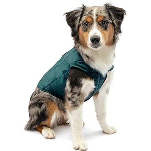 Kurgo Loft - Omkeerbare winterjas voor huisdieren, waterdicht, reflecterend, groen, XS