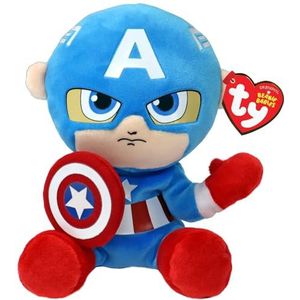TY Captain America Marvel Avengers Beanie Babies Regular gelicentieerde babymuts van zacht pluche verzamelspeelgoed knuffelig pluche