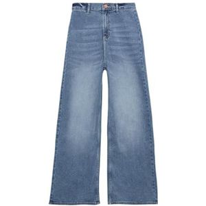 s.Oliver Junior Pantalon en jean pour fille, jambe large, Bleu 54z7, 146