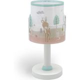 Dalber loving deer - Kinderkamer tafellamp - Roze;Wit