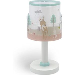Dalber loving deer - Kinderkamer tafellamp - Roze;Wit