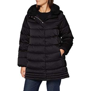 Geox W Chloo Long Parka I Dames, Zwart