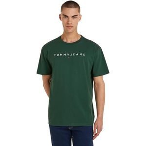 Tommy Hilfiger Tjm Reg Linear Logo Tee Ext T-Shirts S/S heren, Kort groen