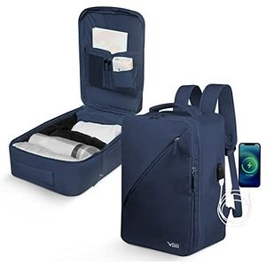 LUGG Nieuw model bagage – unisex handbagage (1 stuk), Navy Blauw, Rugzakken
