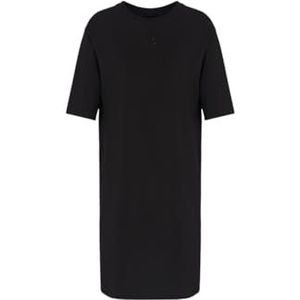 Armani Exchange Projet icône pour femme, logo brillant, robe, noir, M, Noir, M