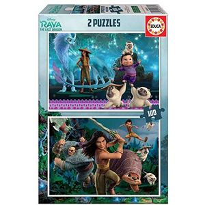 Raya und Drache 2 x 100 stukjes puzzel (kinderpuzzel)