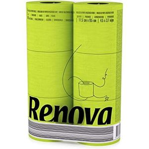 Renova Papier Hygiénique Black Label Vert, 6 rouleaux, Colorés, Technologie double face, 3 plis vert 200064514